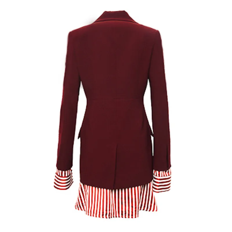 Costume Nouveau Manches Petit Mode Shown 2019 Veste Longues Printemps As Qf352 Unique À Supérieure Couture Femmes De Bouton Col Deat Qualité YwEt6q6
