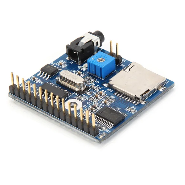

CLAITE 1pc Voice Recognition Playback Module Board Song MP3/WAV Reminder For Arduino Board DC 5V 9 port