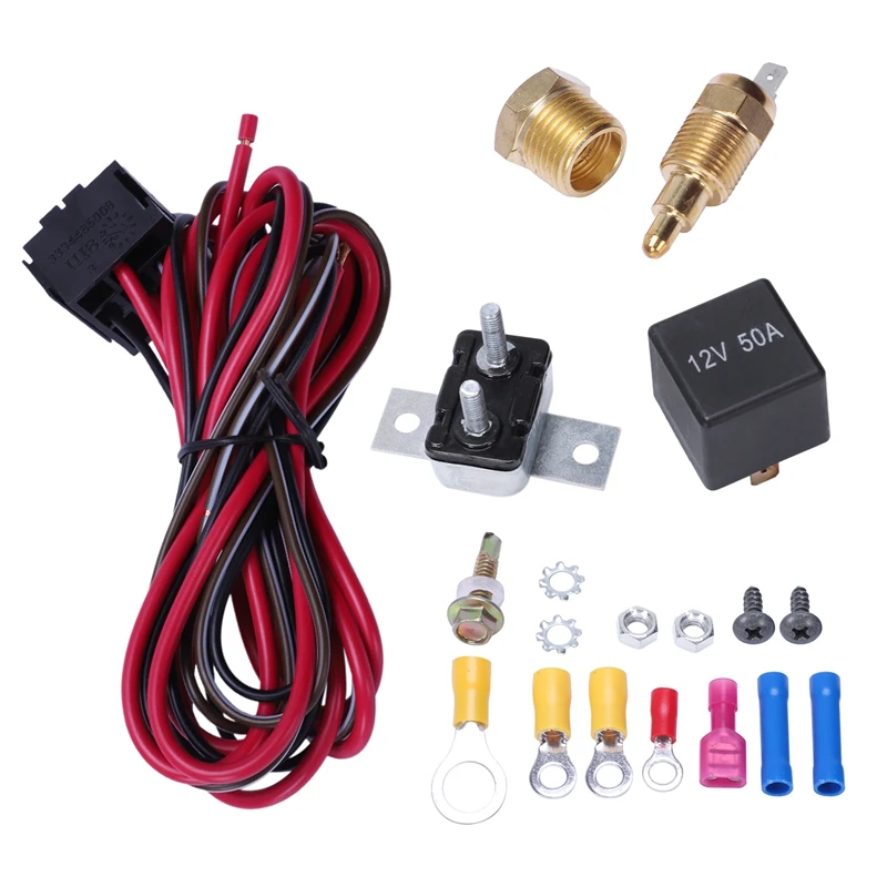 

Fan Thermostat Kit Temp Sensor Temperature Relay Kit 3101, On At 200O Off At 185O