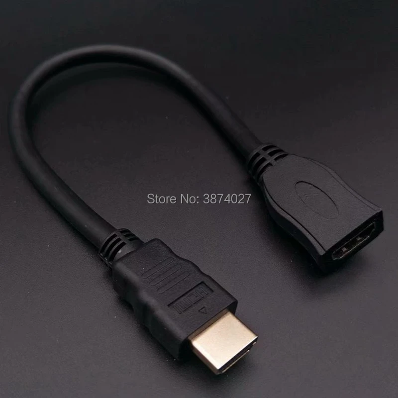 Удлинительный кабель, HDMI мужчин и женщин 0,2 м HDMI 4 K 3D 1,4 v HDMI удлинитель для HD ТВ ЖК-дисплея ноутбука PS3 проектор