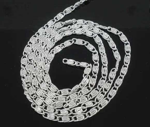Милые цепи с серебряным покрытием 5 м 2x7 мм (B04245)|jewelry mask|jewelry makejewelry boyfriend |