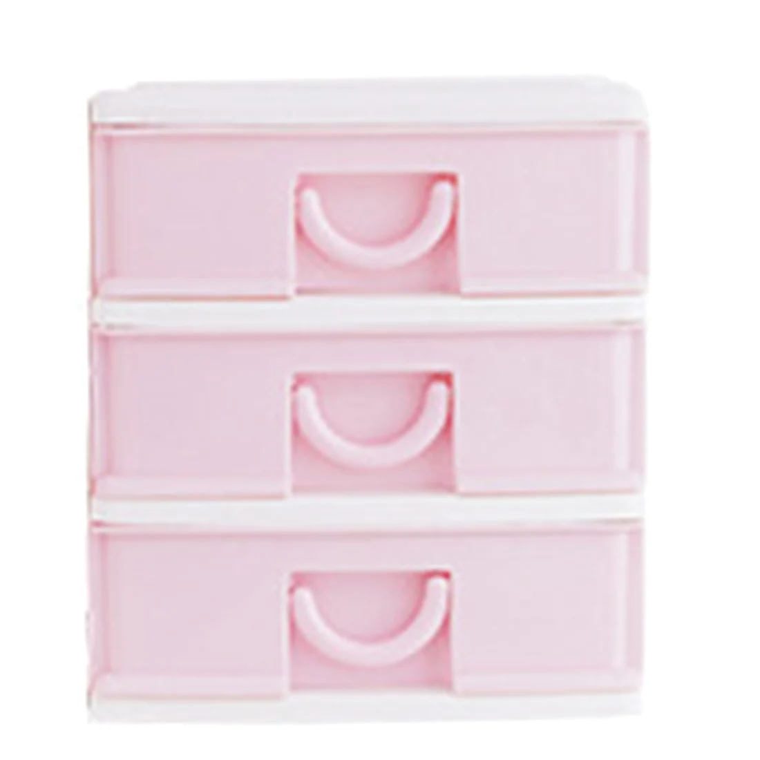 

HIPSTEEN Three-layer Plastic Drawer Type Storage Box Office Desktop Organizer Case Storage Cabinet for Cosmetic Storage Items
