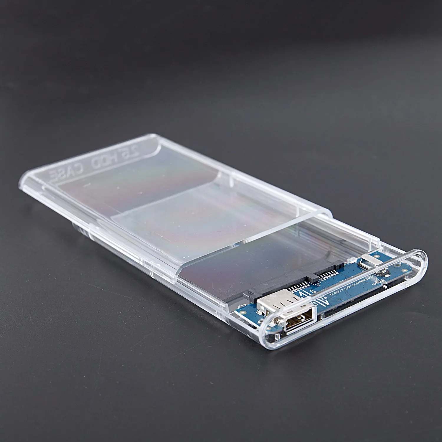 External Hard Drive Enclosure Usb 2.0 To Sata Ssd And Hdd Case Support 4Tb 2.5-Inch Drive Compatible Clear Enclosure Disk Case