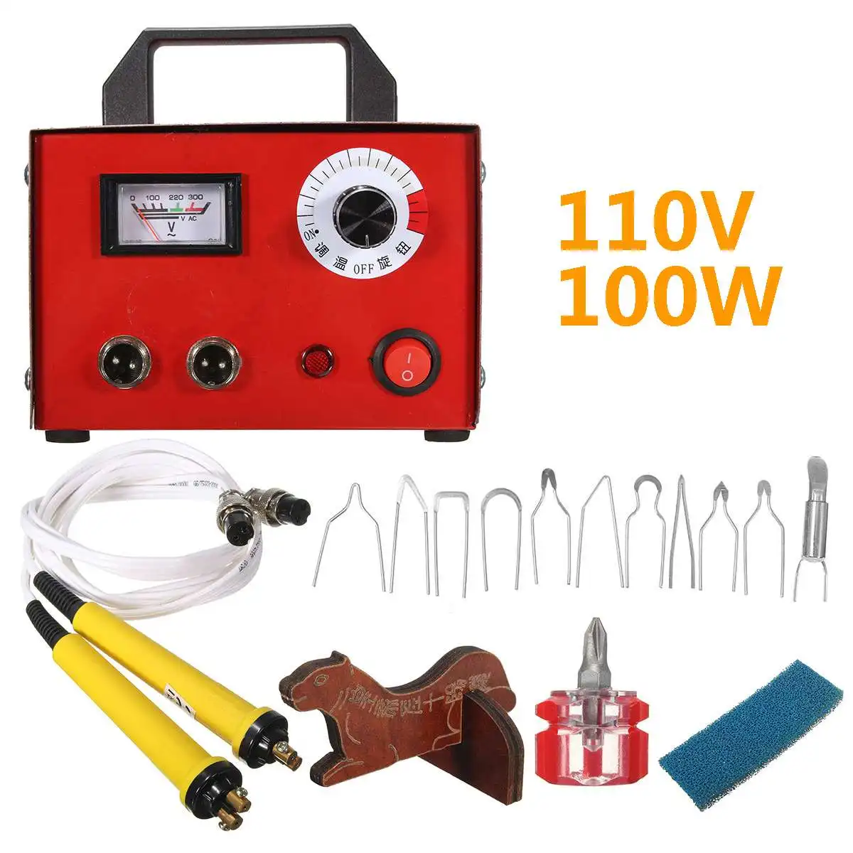 

FORGELO Wood Burning Machine 100W 110V Pyrography Pen Machine Kit Set ood Crafts Burning Machine Heating Wire Pen Kit Tool