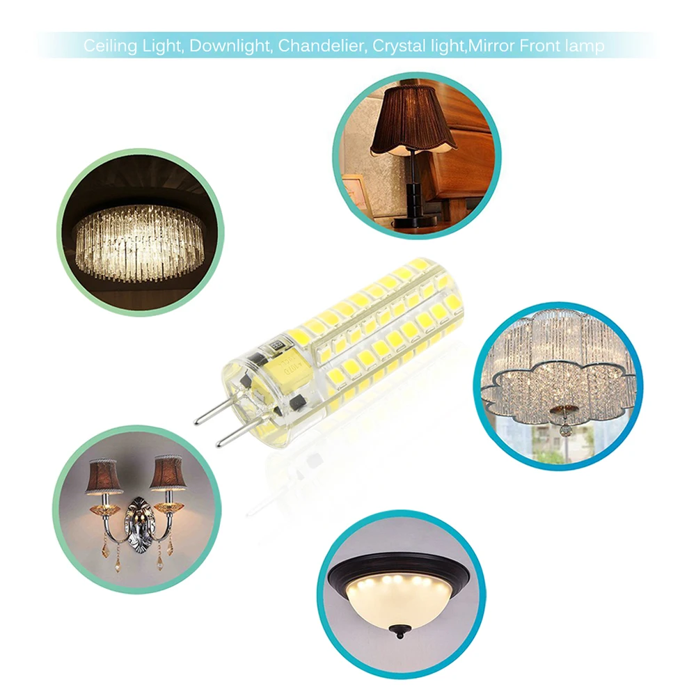 G6.35 LED Bulb Lamp 12V Corn Warm White Cold 72LEDs for Home Modern Living Room Light | Лампы и освещение