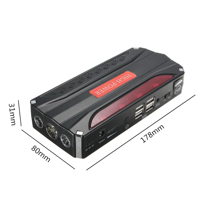 Multifunction Jump Starter 68800mAh 12V 4 USB 600A Portable Power Bank Car Battery Booster Charger Starting Device EU Plug Multifunction Jump Starter 68800mAh 12V 4 USB 600A Portable Power Bank Car Battery Booster Charger Starting Device EU Plug