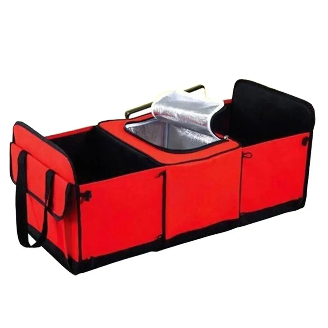 Car Trunk Tidy Interior Large Folding 0.55KG Storage Box Car, Home Container Organizer Red