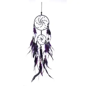 

VKTECH home decoration retro feather circular feathers wall hanging decor for car