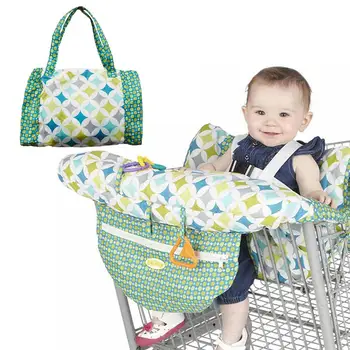 

Multifunctional Baby Children Folding Shopping Cart Cover Baby Printing Shopping Push Cart Protection Cover Safety Seats For Kid