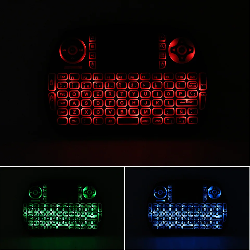 Мини клавиатура iPazzPort Беспроводная с RGB подсветкой 2 4 ГГц|Клавиатуры| |