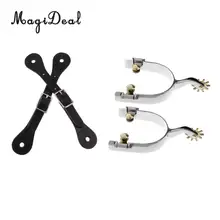 Английские металлические конные Шпоры+ коровья кожа Шпоры Ремни для мужчин открытый верховой езды