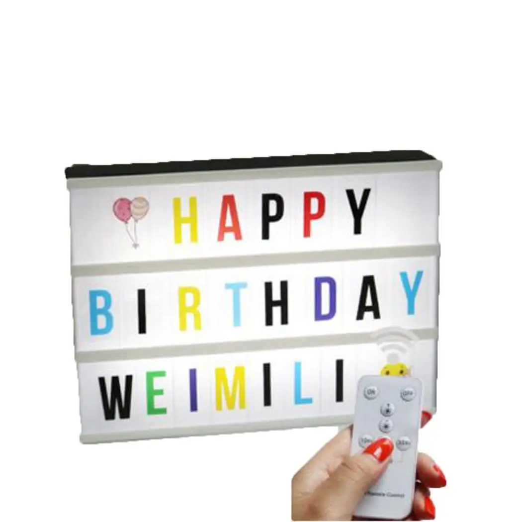 

Letter Card Light Box LED Remote Control Home, Bedroom, etc. Light Rectangular Home 5V 5 W Decoration