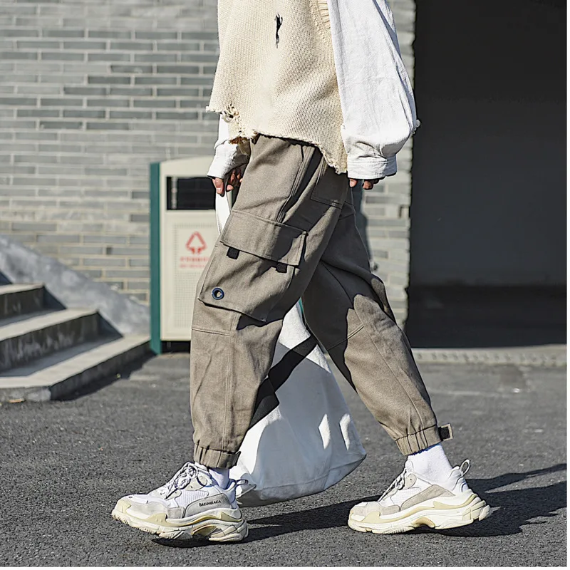 2019 spring New Casual cargo tactical Pants trousers men