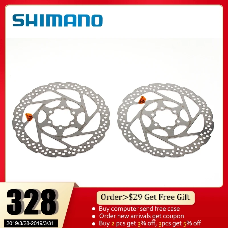 

Original Shimano Bike Bicycle Stainless Steel SM-RT56 Bike Bicycle Cycling Disc Brake Rotor 160mm 2pcs + 12 Bolts Bike Parts