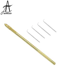 1 шт. Бронзовый вентилирующий держатель+ 4 размера вентиляционные иглы 1-1,1-2,2-3,3-4 для изготовления ремонта кружева парика-накладка Knotting Set