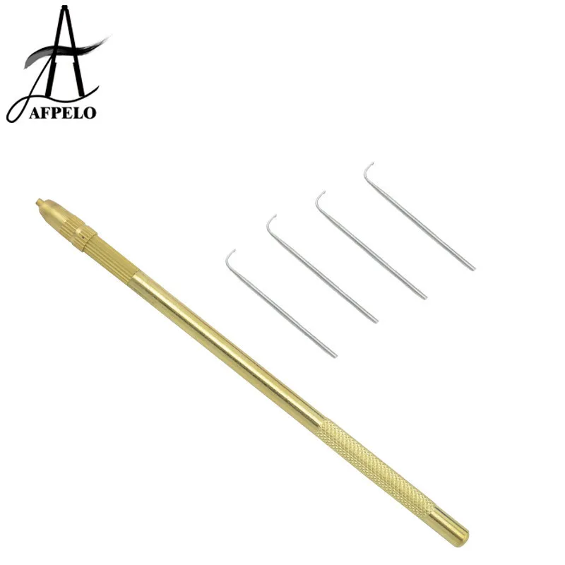 

Wholesale 1pc Bronze Ventilating Holder+4size Ventilating Needles 1-1,1-2,2-3,3-4 for Making Repair Lace Wig Toupee Knotting Set