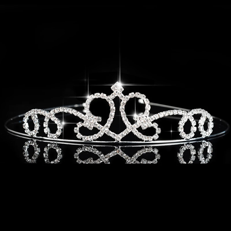 Принцесса Кристалл Диадемы и повязка в виде короны дети девушки выпускного вечера шоу Корона Свадебные аксессуары украшения для волос