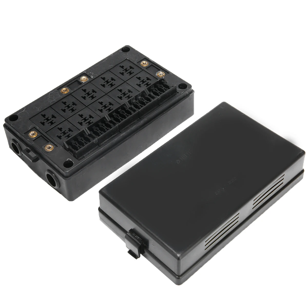 

1 Set Black Car Auto Automotive 18 Way Fuse Relay Box Holder Block Circuit Protector Terminals Car Auto Replacement