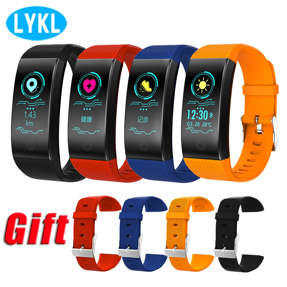 Comprar Pulsera inteligente LYKL QW18 Monitor de ritmo cardíaco IP68 a prueba de agua Color pantalla Fitness Tracker banda reloj pulsera para deportes al aire libre