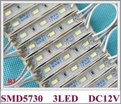 Светодиодный модуль для знак объемных букв DC12V SMD 5730 3 светодиодный 64 мм * 9 мм без установить в отверстие 3 м ленты и клей установки