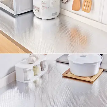 Kitchen Self Adhesive Waterproof Oil proof Stickers Wall Table Aluminum Foil Kitchen Cabinet Wall Sticker Wall Table Decor