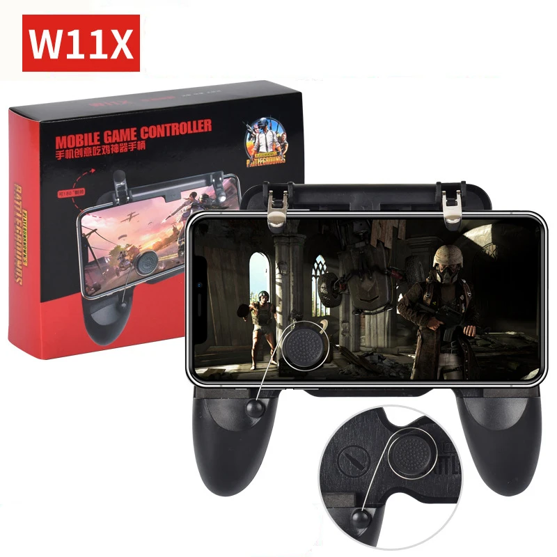 

W11X mobile Control Gamepad Gaming Controller Fire Game Controller Joystick Metal Trigger For Android IOS