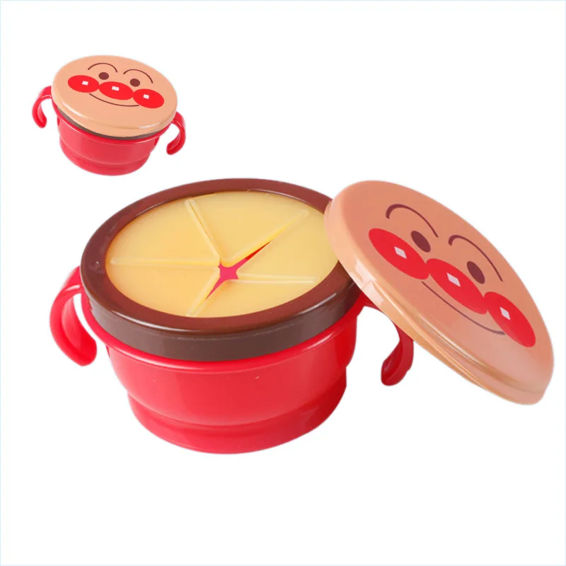 

Baby Snacks Bowl Children Kids Food Storage Dishes Anti Spill 360 Rotate Baby Solid Feeding Plate Tableware Baby Feeding Stuff