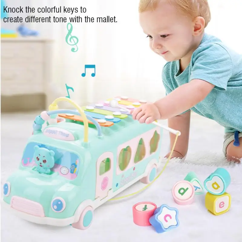 Children Bus Knocking Piano Kids Musical Drum Knocking Piano Bus Instruments Toy Baby Early Educational Toys For Children Kids Children Bus Knocking Piano Kids Musical Drum Knocking Piano Bus Instruments Toy Baby Early Educational Toys For Children Kids