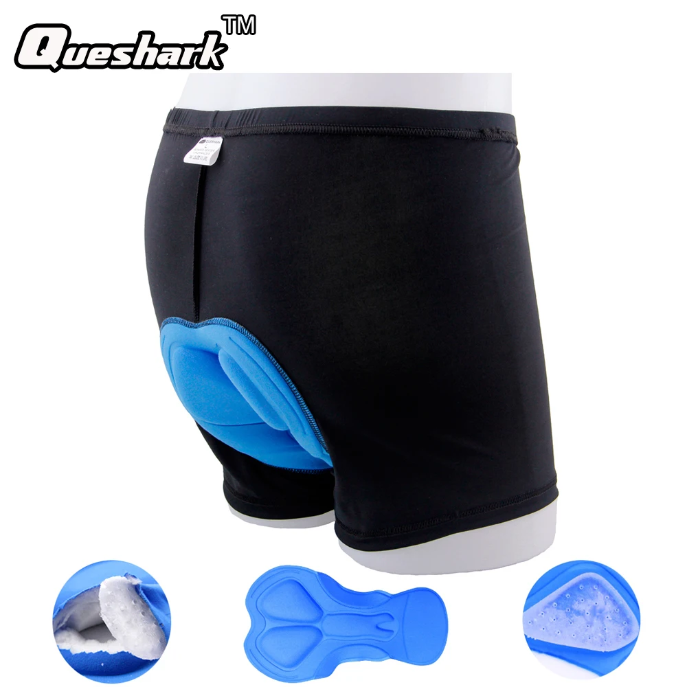 

2.5CM Men 3D Silicone Cycling Gel/Bib Padded Shorts Mountain Bike Undershorts Riding Underwear Bicycle Tight Shorts Sports Brief