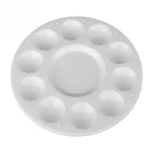 Новые горячие продажи 10-Well круглые пластиковые паллеты Детские Подарочные Рисование канцелярские инструменты школьные принадлежности