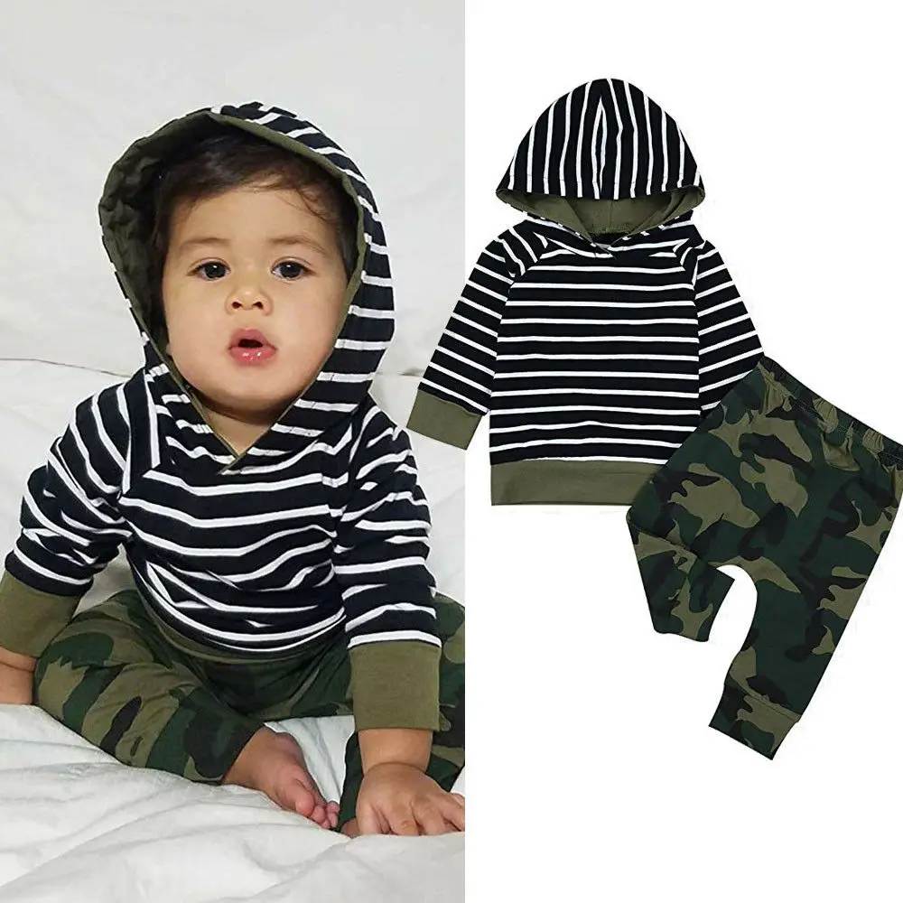 

Pudcoco Brand New Infant Newborn Baby Boy Girl Camo T Shirt Top Camouflage Pants Outfit Clothes
