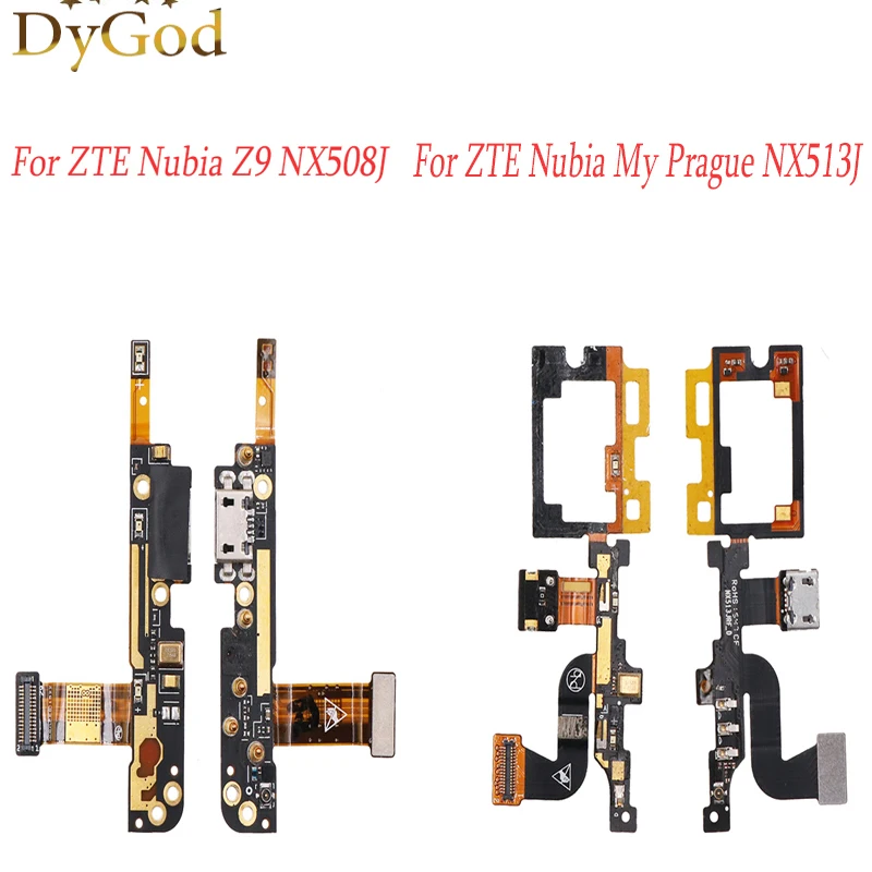 

DyGod For ZTE Nubia Z9 NX508J Micro Dock Connector Board USB Charging Port Flex Cable Replacement For ZTE Nubia My Prague NX513J