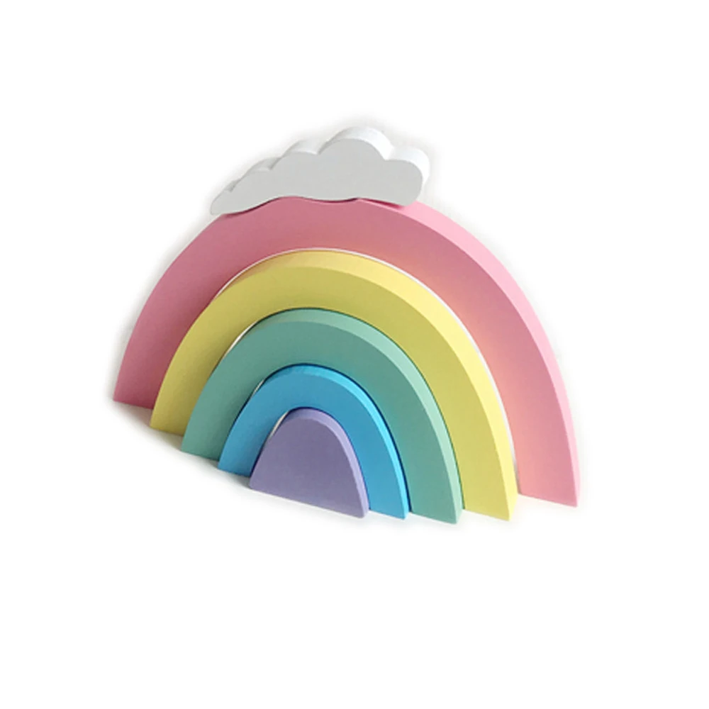 

Europen Style Wooden Rainbow Decoration Crafts Hanging Bunny Ornament Decoration for Holiday Kids Room Decor