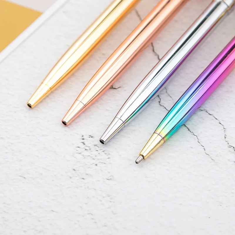 

1pc Novelty Gradient Ballpoint Pens Luxury Ball Pens Metal Ballpoint Pens For Kid Gift School Office Supplies Korean Stationery