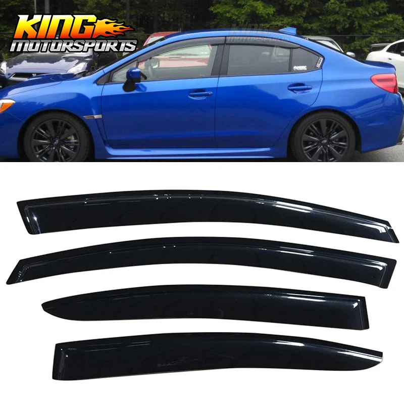 Carbon Fiber For 15-18 Subaru WRX//STI Sedan Side Window Louver Vent Scoop Cover