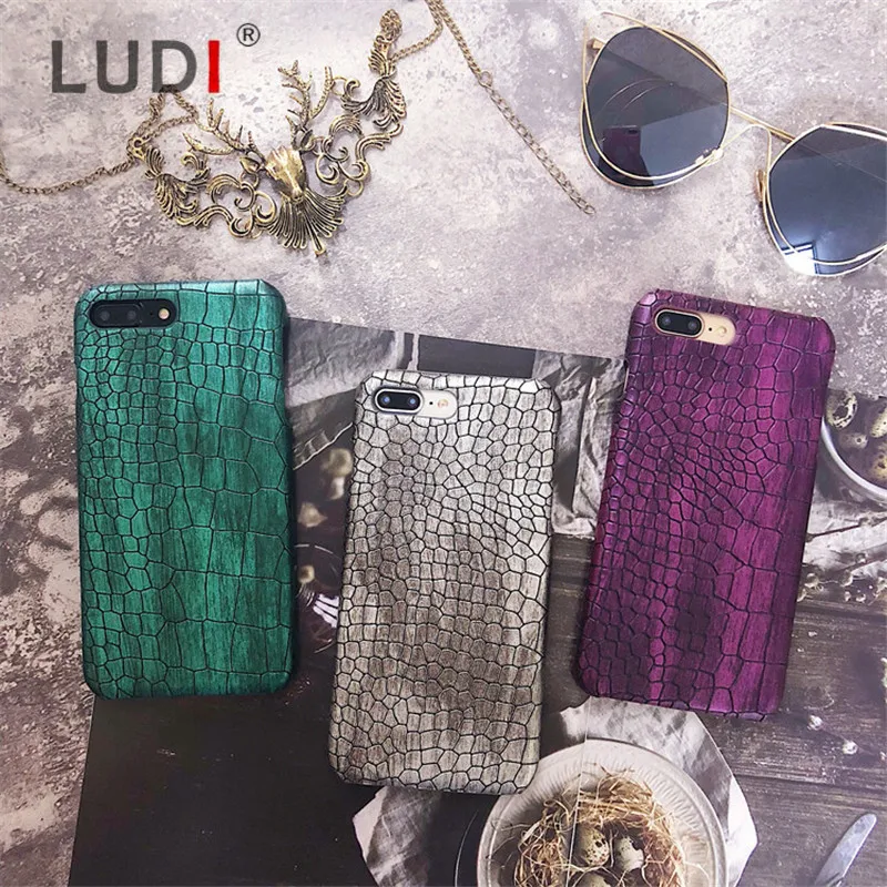 Винтажный 3D чехол из крокодиловой кожи для iPhone XS MAX X XR 6 6S 7 8 Plus роскошный крутой