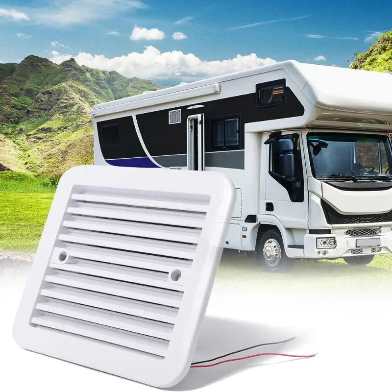 

VODOOL Side Air Outlet Ventilation Fan 12V Fridge Vent Exhaust Fan For RV Trailer Caravan Camper Car Motorhome Accessories White