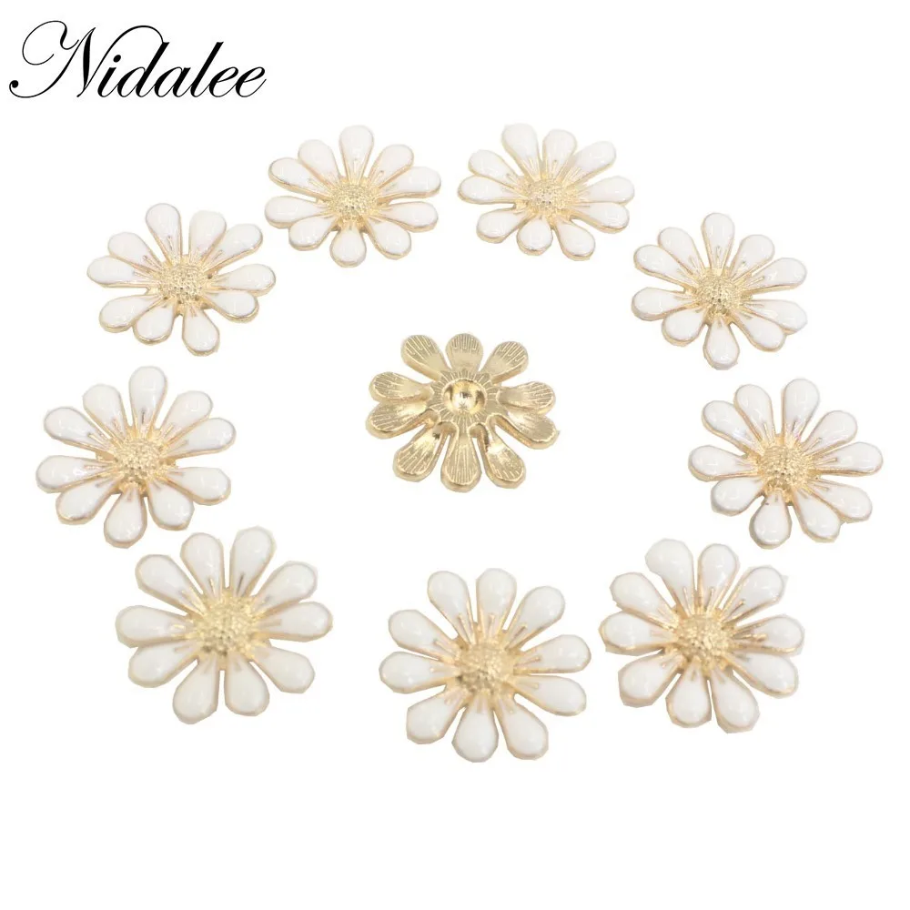 us 1 62 45 off nidalee flatback rhinestone flowers applique ribbon slides wedding bouquet holder buttons for andals stilettos shoes 18mm in buttons wedding slides
