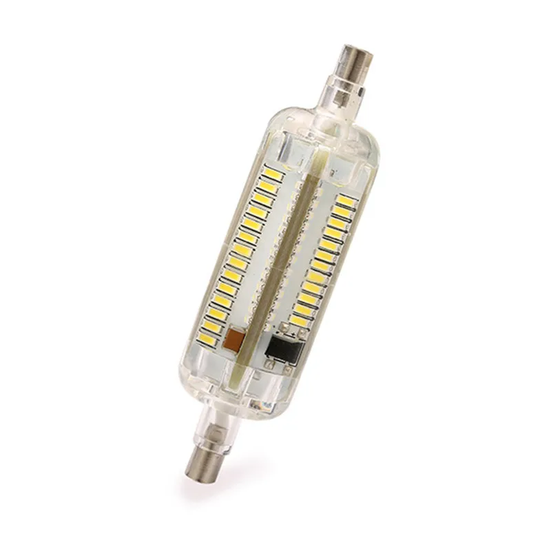 CLAITE новая силиконовая R7S Светодиодная лампа 8 Вт 78 мм SMD 3014 108 чистый белый/теплый