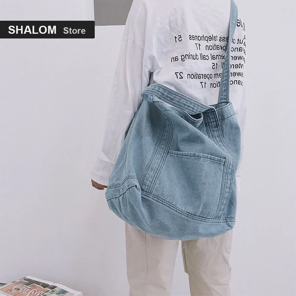 

Chic Cowboy Cloth Package 2018 New Pattern Large Capacity Single Shopping Pocket Satchel Korean Version handbag
