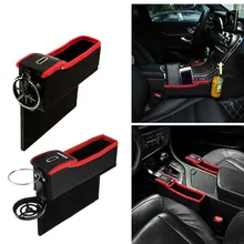 Автомобильный ящик для хранения, органайзер для автомобиля, чехол для сиденья из полиуретана, карман, Универсальное автомобильное сиденье с Боковым Разрезом для кошелька, телефона, монет, сигарет, ключей, карт