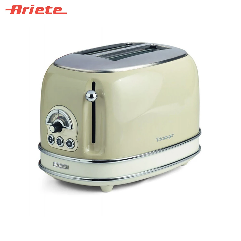 Toasters Ariete 8003705114906 Household Automatic Bread Toaster Baking Breakfast Machine Stainless steel 2 Slices Bread Maker Toasters Ariete 8003705114906 Household Automatic Bread Toaster Baking Breakfast Machine Stainless steel 2 Slices Bread Maker