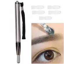 Набор татуировок светодиодный бровей Татуировка ручка-держатель игл+ роликовые иглы для бровей инструменты для татуировки комплекты ручек