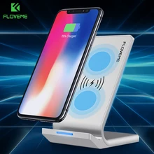 FLOVEME универсальное Qi Быстрое беспроводное зарядное устройство для iPhone X 11 8 Plus зарядное устройство Беспроводная зарядка для samsung Galaxy S8 Note 8 для LG