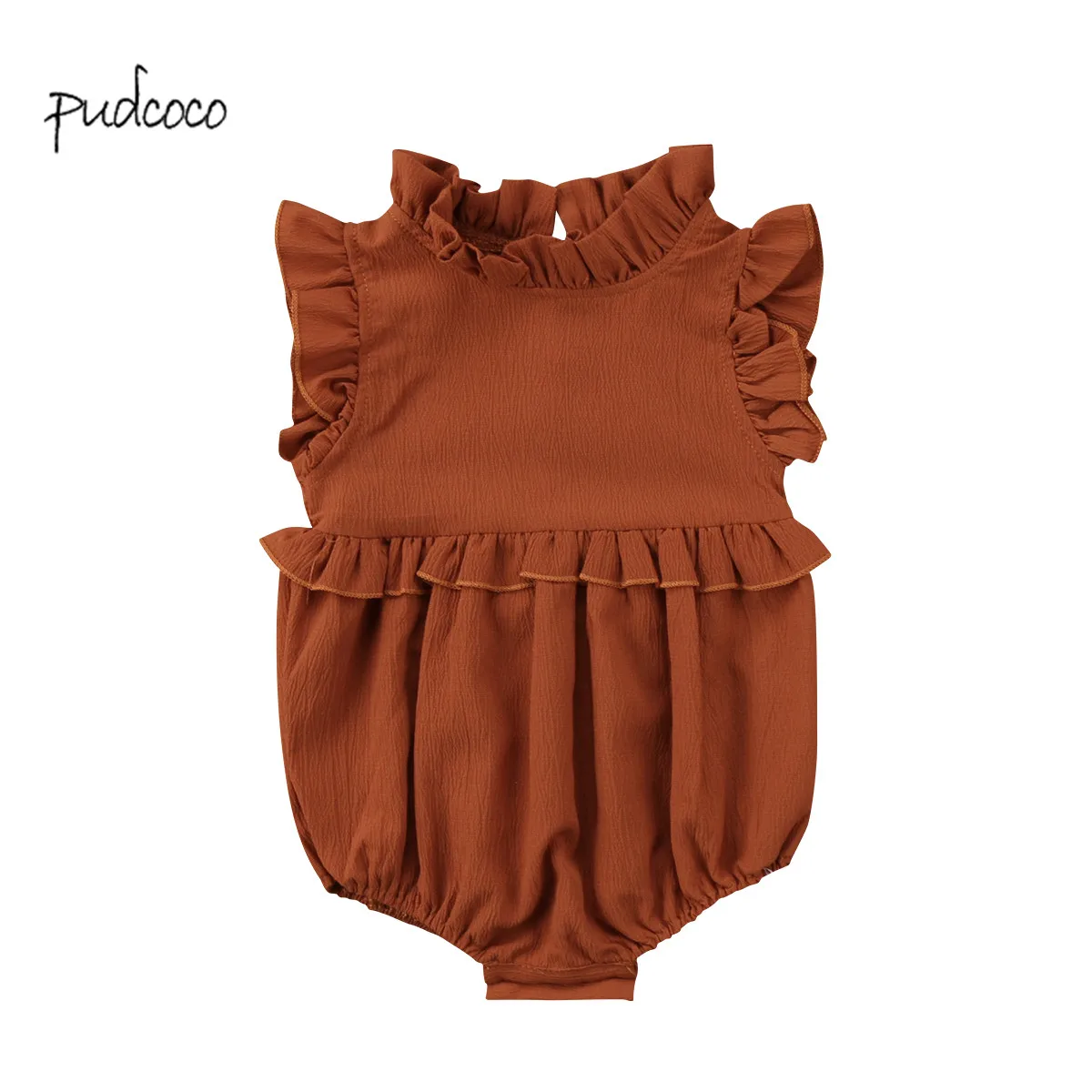 

Pudcoco 2019 New Brand Newborn Baby Girl Sleeveless Bodysuit Summer Outfits
