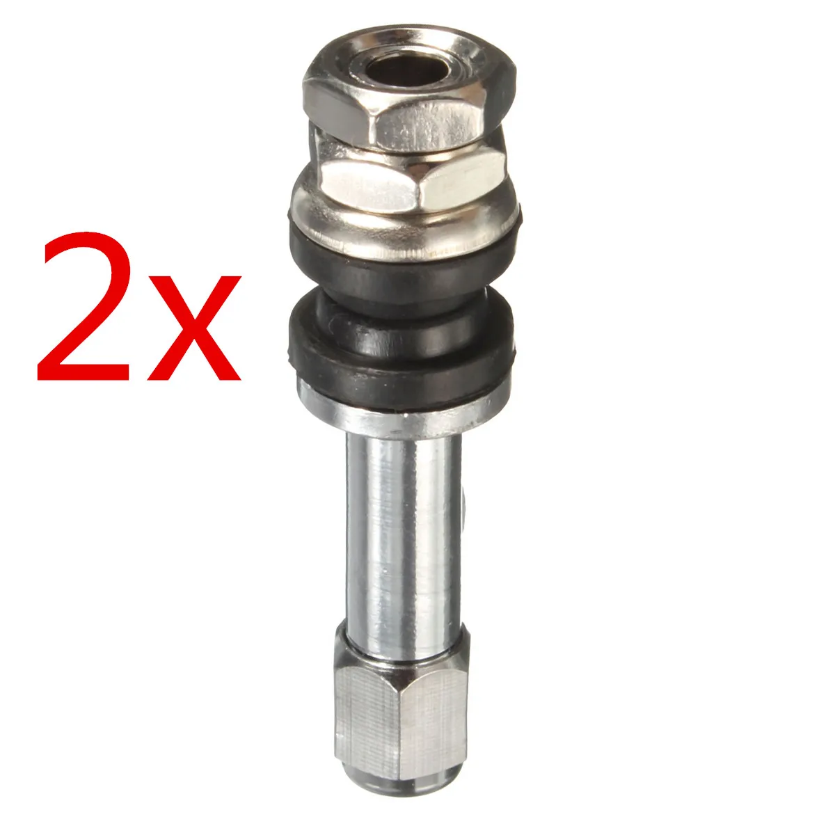 

2/4pcs TR48E Car Flush Mount Chrome Tire Valve Stems High Pressure Tubeless Wheel Valve Stems Dust Caps