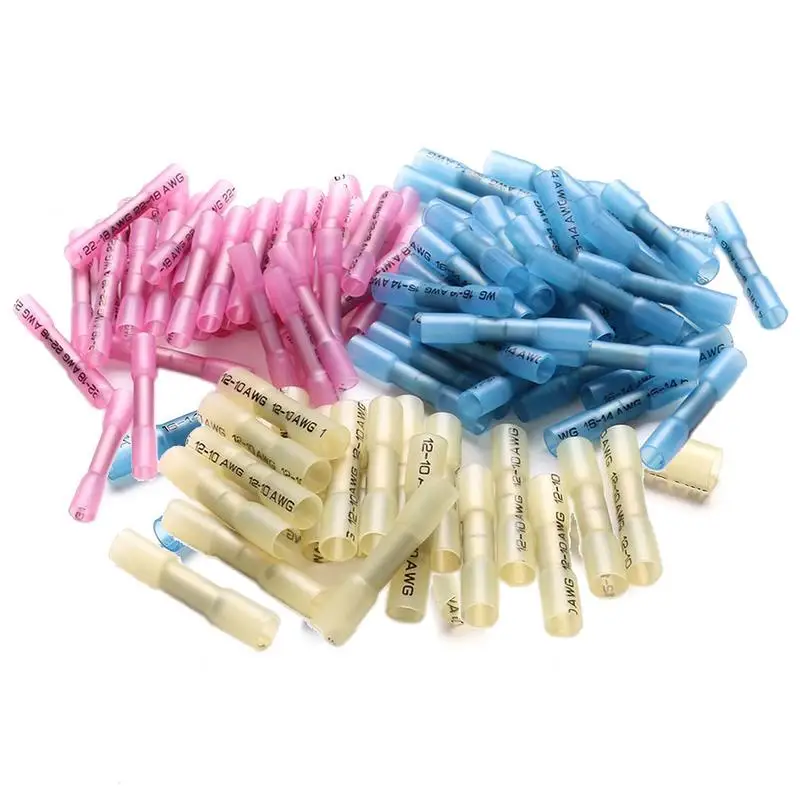 

100PCS Heat Shrinkable Intermediate Terminal BHT Heat Shrinkable Terminal Block Heat Shrink Waterproof Intermediate Terminal