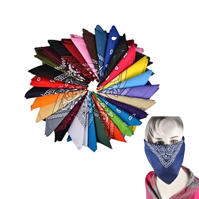 

12Pcs Bandanas Cycling Scarf 22 X 22 Inch Cotton Novelty Paisley Cowboy Bandana Party Favor Scarf Headband Handkerchiefs
