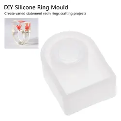 Силиконовые бетонные формы 1 шт. квадратный головное кольцо силиконовые формы полный прозрачный силиконовый DIY ручной эпоксидной AB