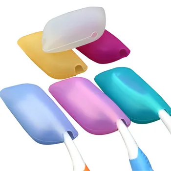 

1pcs Protable Travel Toothbrush Storage Box Outdoor toothbrush head cover Silicone Dust-proof toothbrush covers For Camping